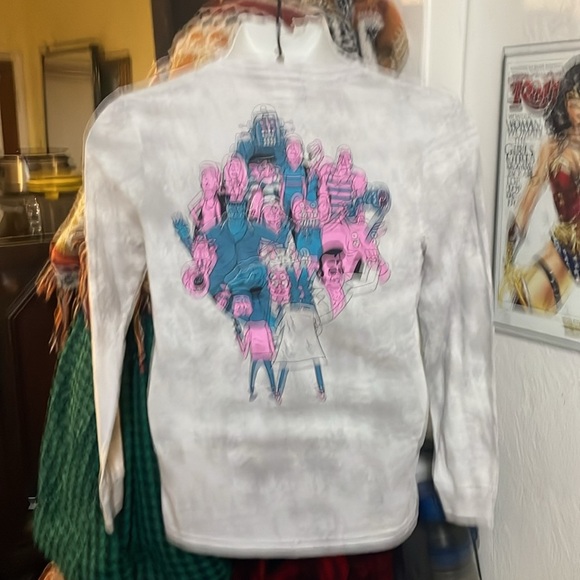 RICK & MORTY men’s small white/gray long sleeve t shirt top graphic print casual - Picture 4 of 9